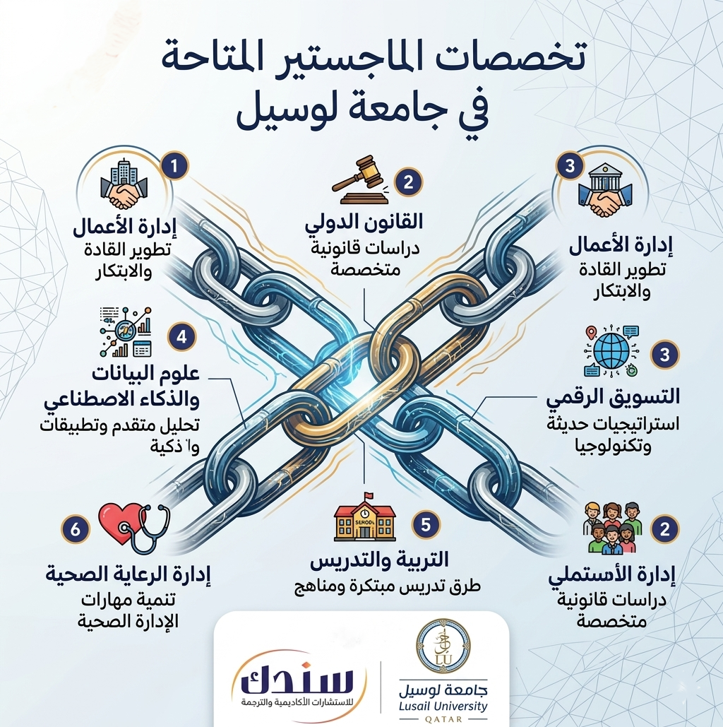 تخصصات الماجستير المتاحة في جامعة لوسيل